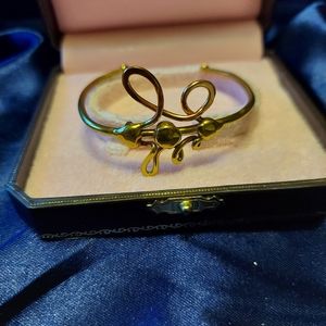 Artisan Abstract Copper and Brass Bracelet/ Adjustable.